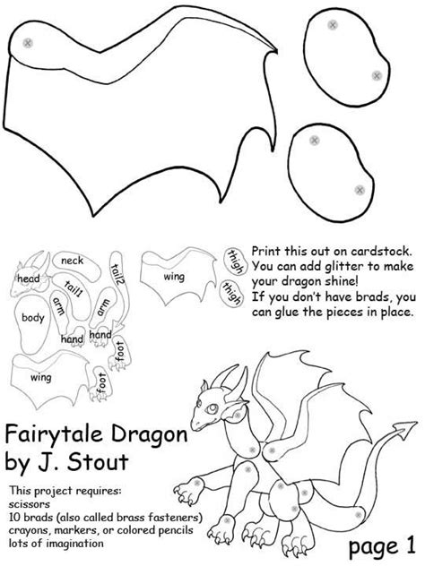 Printable Paper Dragons For Kids Paper Crafts Scrapbooking And Atcs