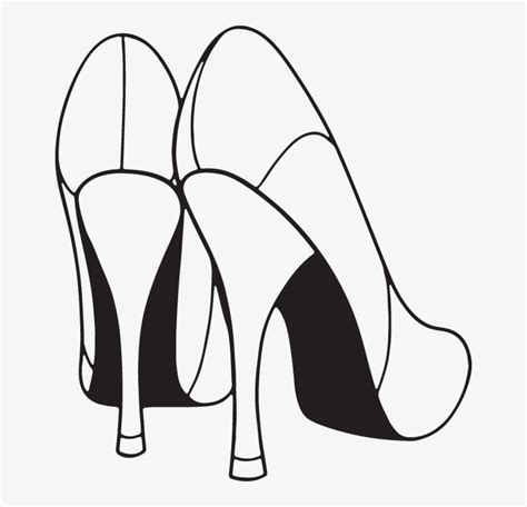 Shoes Clipart Heel High Heels Clipart Black And White Free