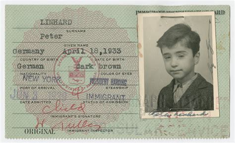 United States Immigrant Identification Card issued to Peter Linhard - Collections Search ...