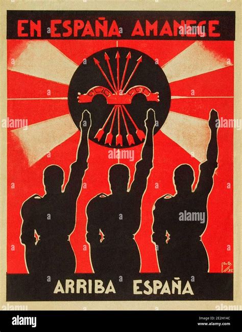 Poster Of Falange Española Spanish Phalanx A Spanish Political