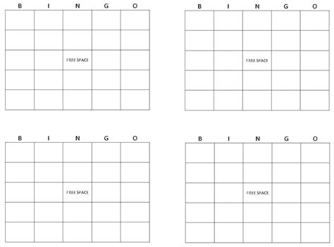 The sizes of the cards are adjusted so that each quantity fills the page. Bingo Cards | Bingo Templates | Free Bingo Card
