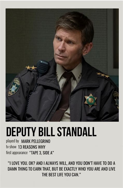 Minimal Polaroid Character Poster For Deputy Bill Standall From 13
