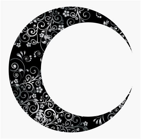 Crescent Black Moon Clipart Hd Png Download Kindpng