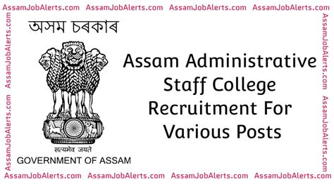 Assam Administrative Staff College Recruitment For Various Posts
