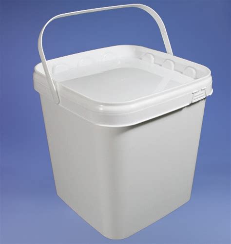 Pb5sw Square White Bucket Bristol Plastics And Containers Plastic
