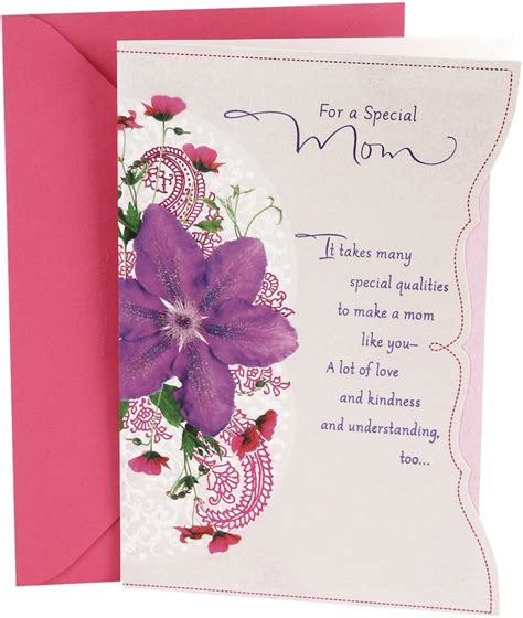 Hallmark Birthday Greeting Card For Mom Purple Flower Amazonca