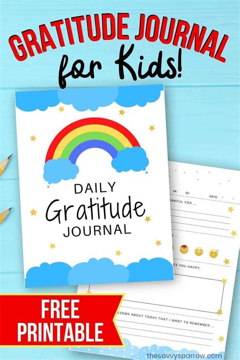 Kids Activities Printable Kids Gratitude Journal Printable Gratitude