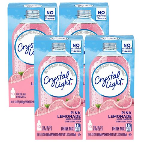 Crystal Light Pink Lemonade On The Go Powdered Drink Mix 10 Ct 013