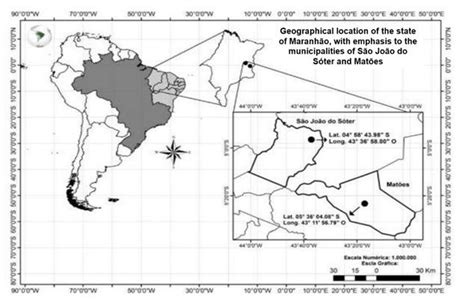 Location Of Study Areas In Detail The State Of Maranh O Brazil And The Download Scientific