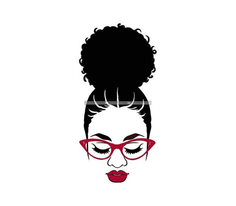 Afro Lady With Glasses Svg