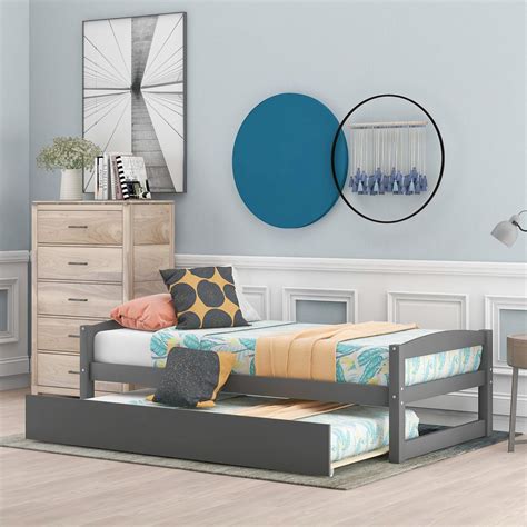 Buy Wooden Daybed Frame Twin Daybed With Pull Out Trundle Captains Bed
