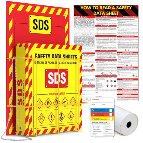 MSDS Wall Station 3 Inch 3 Ring Material Safety Data Sheet Binder
