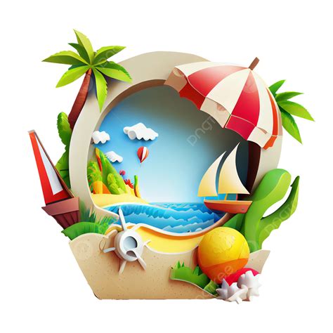 Summer Vacation Beach Summer Beach Vacation Png Transparent Image