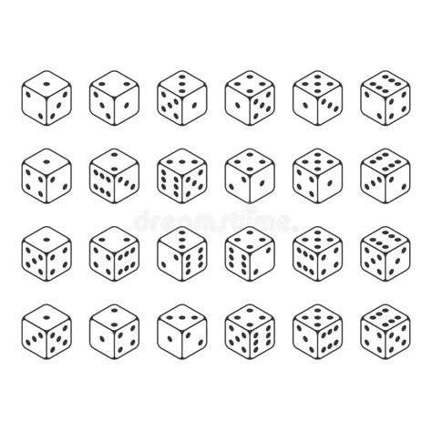 D4 D6 D8 D10 D12 And D20 Isometric Dice For Boardgames Stock
