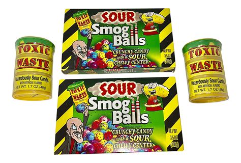 Toxic Waste Sour Candy Barrell 2 And Sour Smog Balls 2