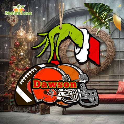 Cleveland Browns Nfl Custom Grinch Christmas Ornament Tree Decorations