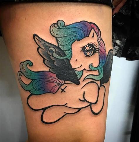 Goth My Little Pony Tattoo By Jon Hanna At Certified Tattoo Studios 🖤
