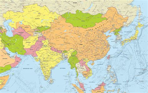 Political Map Of Central Asia Detailed Map Riset