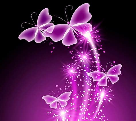 HD Wallpaper Purple Butterflies Wallpaper Butterfly Abstract Glow