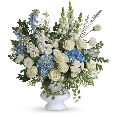 Blue And White Sympathy Flowers Atlanta Sympathy Flower Delivery