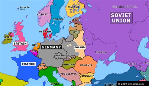 Map Of Europe Before And After World War