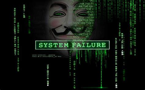 Green Anonymous Computers Matrix Code Guy Fawkes V For