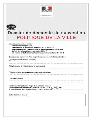 Remplissable En Ligne Apt N Dossier De Demande De Subvention