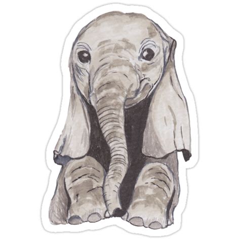 Baby Elephant Stickers By Kaye Monck Redbubble