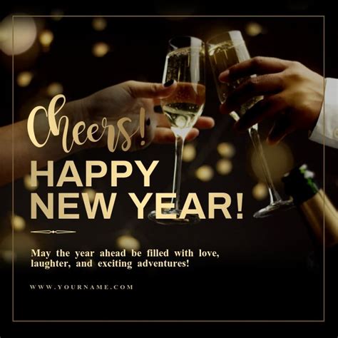 New Year Wishes Cheers Video Template New Year Wishes New Year