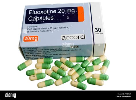 un cuadro de la fluoxetina 20mg cápsulas conteniendo el antidepresivo isrs fluoxetina