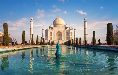 Taj Mahal Monument Beautiful Day View India Editorial Photo Image