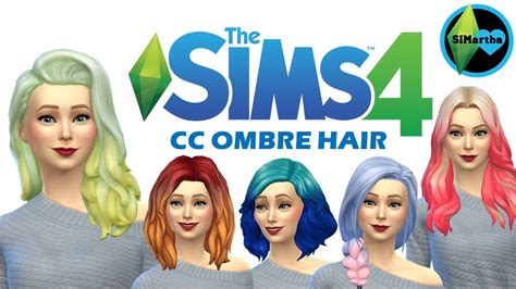 The Sims 4 Maxis Match Cc Showcase Ombre Hair 2 Cc Links Youtube