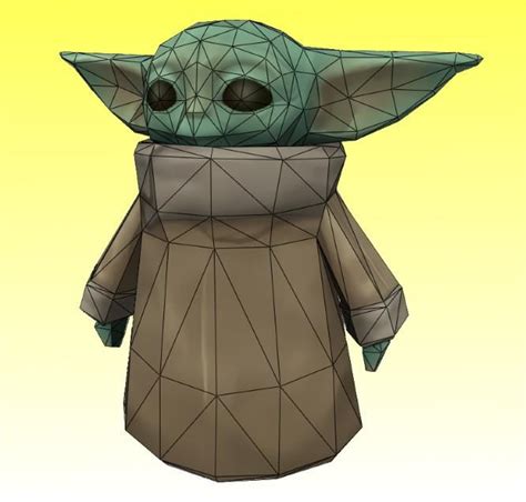Papermau Star Wars The Mandalorian Baby Yoda Paper Model By