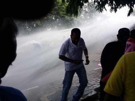 Tear Gas And Water Cannons Used On Protesters Photos