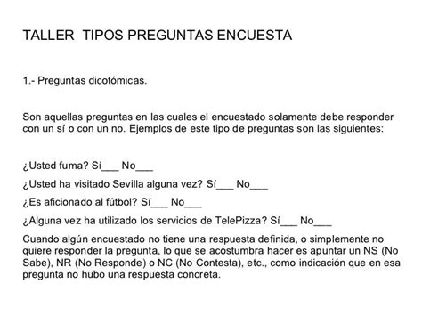 Tipos De Preguntas En Una Encuesta Ejemplos Opciones De Ejemplo