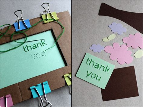 How to make a thank you card. Recent Card Making : Embroidered Thank You Cards DIY | Loulou Downtown
