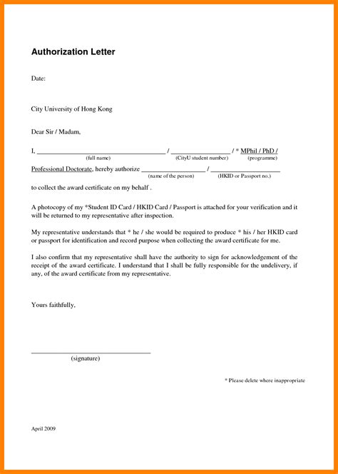 Instead, the green card on its own is sufficient proof that the individual is legally allowed to work in. Sample Authorization Letter To Collect Tender Document ...