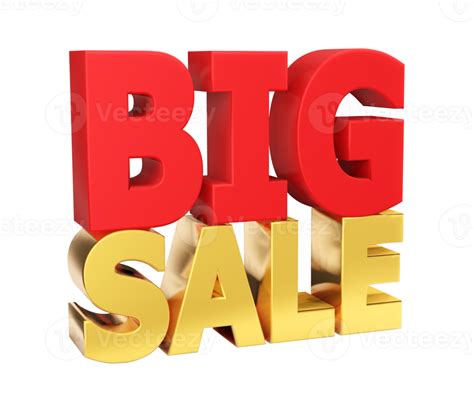 3d Big Sale Word 3d Render 8478257 Png