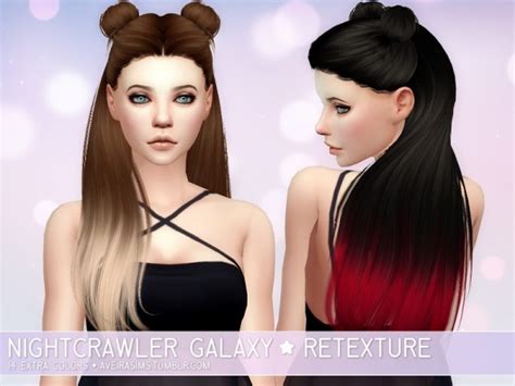 Sims Hairs Aveira Sims Nightcrawlers Galaxy Hair Retextured Vrogue