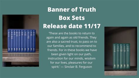 Banner Of Truth Box Sets Cumberland Valley Bible Book Service