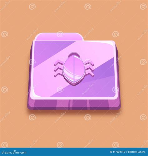 Antivirus Cyber Security Purple Computer Folder Stock Illustration Illustration Of Privacy