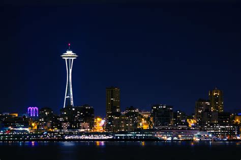 Seattle At Night Photograph By Rich Leighton