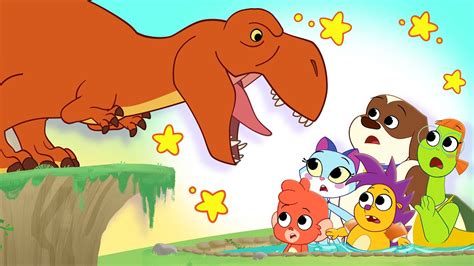 Dinosaurs For Kids Funny Scary Dinosaur Cartoon Swimming