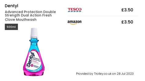 dentyl advanced protection double strength dual action fresh clove mouthwash 500ml compare