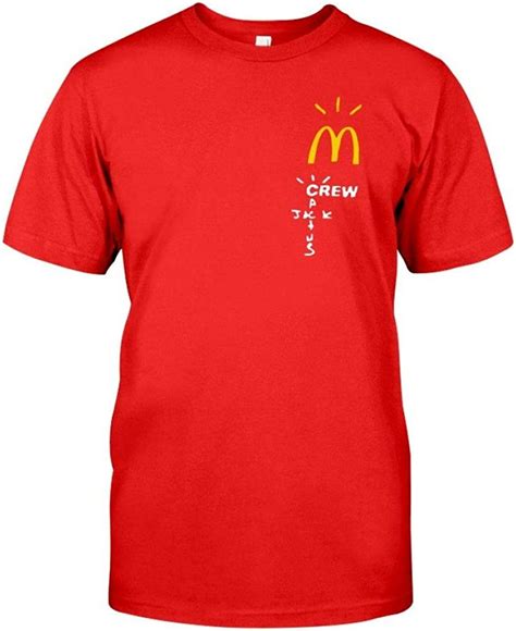 Mcdonalds Cactus Jack Shirt Red Amazonca Clothing Shoes And Accessories
