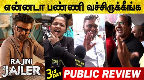 Jailer Day Public Review Jailer Movie Review Rajinikanth Youtube Hot