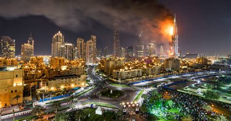 Fire Engulfs Luxury Tower In Dubai