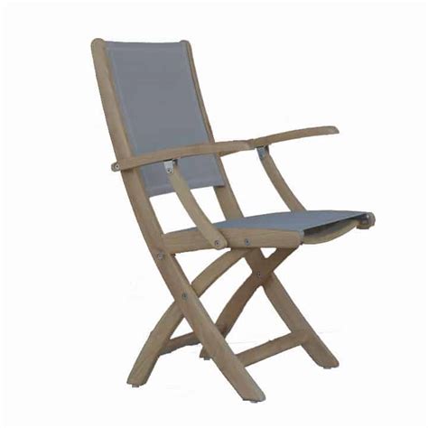 Choose the larkspur teak folding chairs with natural finish. Teak Sling Patio Folding Arm Chair - Rivera - Teak Patio ...
