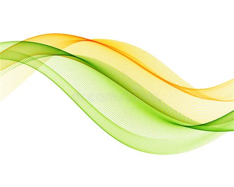 Abstract Vector Background With Yellow Green Smooth Color Wave Stock