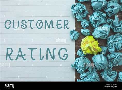 Conceptual Hand Writing Showing Customer Rating Business Photo Text